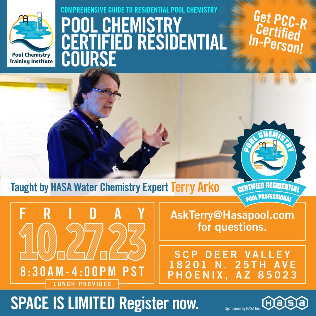 A special live #PCTI PCC-R certification course with Terry Arko is scheduled for the Phoenix area on Fri, Oct 27th - SCP Deer Valley. Register to get certified: bit.ly/3FeRMxS  #askterry #PCCR #watertreatment #watercertified