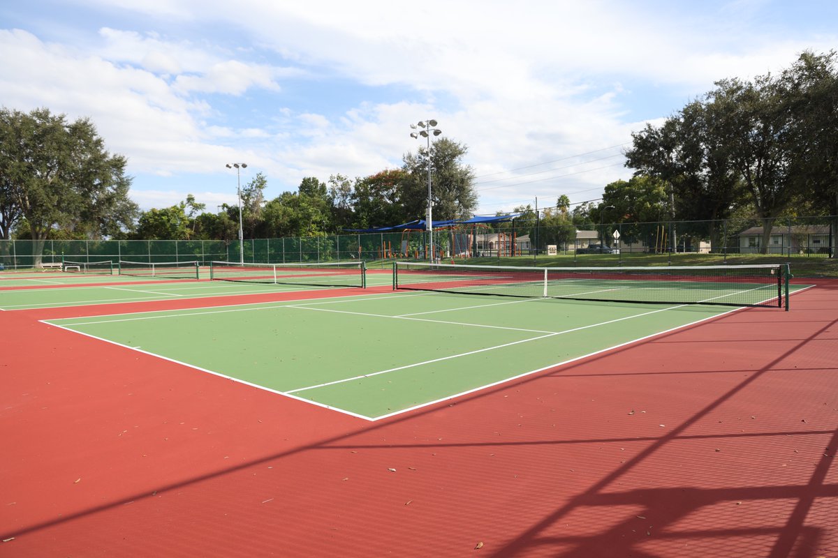 CityofDeltonaFL's tweet photo. We're thrilled to announce that the Wes Crile Park Basketball & Tennis Courts are now COMPLETE! Get ready to shoot some hoops & ace those serves because these brand new courts are ready for action!
Tag your friends & plan your next game! #WesCrilePark #NewCourts #GameOn https://t.co/KdD99C40Lz