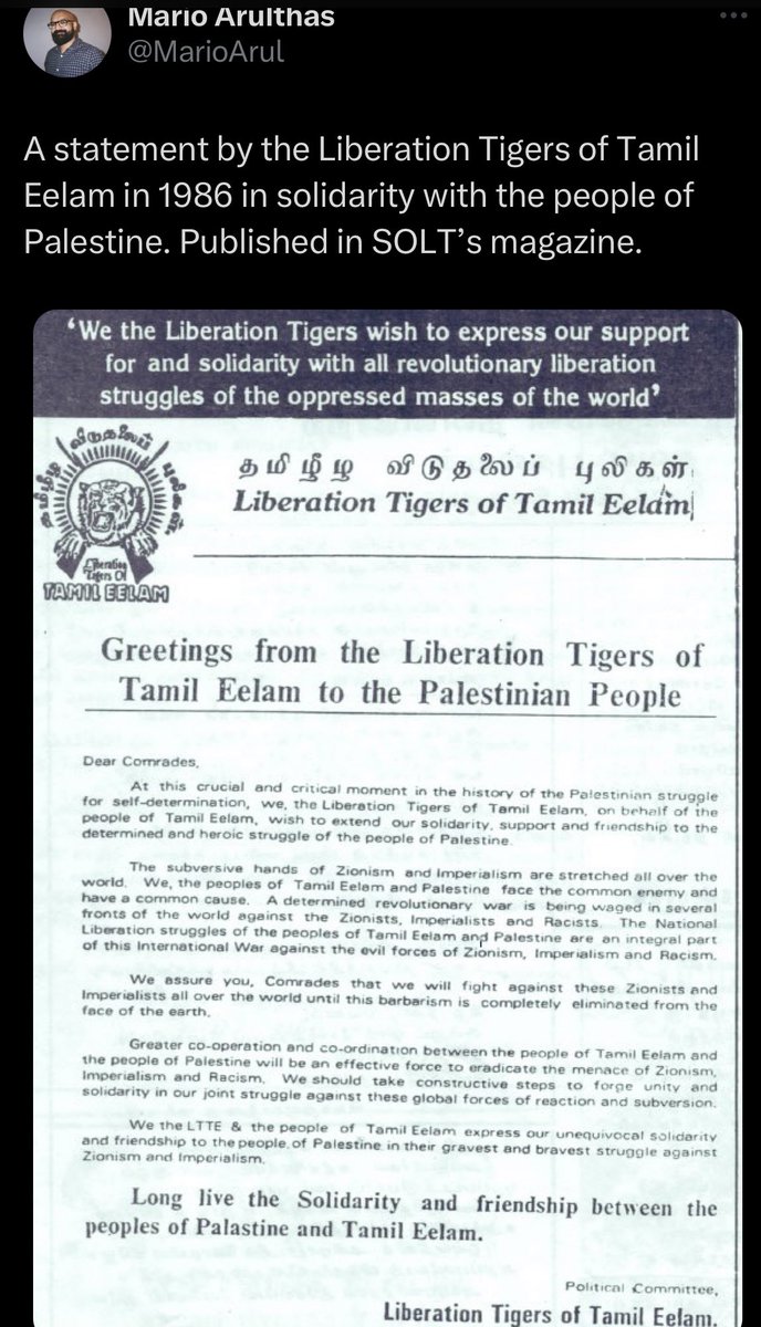 TamilsForCorbyn's tweet photo. Eelam Tamils stand with Palestinians. https://t.co/OYWQ63Z2mk
