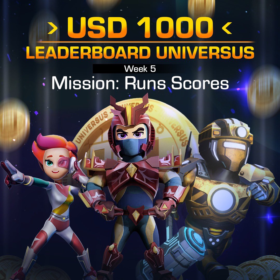 universusgame's tweet photo. Universus Leaderboard - WEEK 5

The 20 best players with the most points accumulated by Sunday (10/15), at 11:59:59 pm, will receive the prizes!

If you have any questions, visit: https://t.co/SUgHeAGImW 

Good luck! https://t.co/cNEwEdv5mW