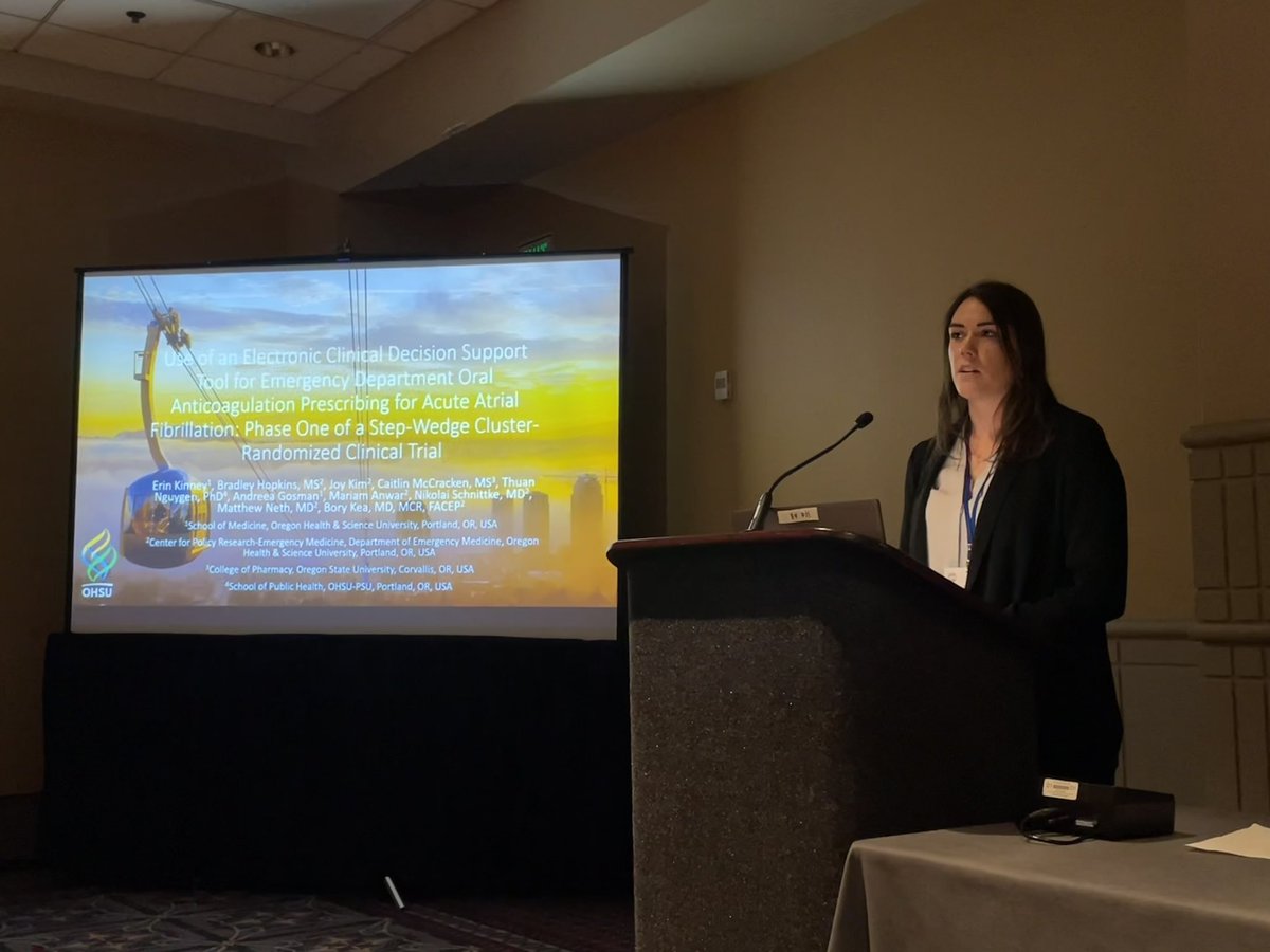 Presented data from our study implementing a CDS tool for stroke prophylaxis in patients with afib the the ED at ACEP today. Had a great time disseminating the hard work of our team the past few years 🤓🫀#MedTwitter #Match2024 #ACEP23 #EMBound