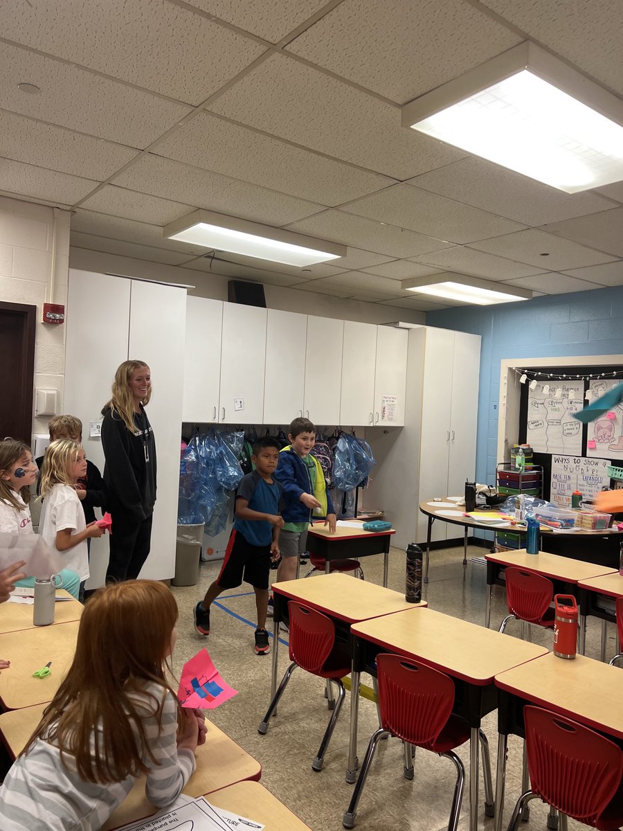 We enjoyed our visit to Mary A. Goetz Elementary School today as part of the Adopt-A-Class Program!  🍎✏️ 📚#NorseUp