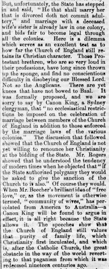 AustAnglican's tweet photo. 10 October 1881: opening of the 3rd General Synod of the Church of England in Australia; in the absence of +Frederic Barker, chaired by +Matthew Hale (Brisbane) as Senior Bishop and Acting Primate. #anglican #142years Interesting Roman Catholic observations on marriage debates: https://t.co/EsshDhqhi7