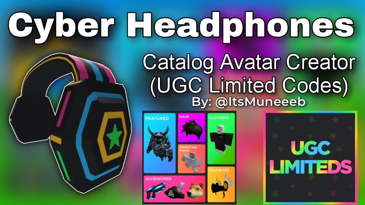 Cyber Headphones, Catalog Avatar Creator