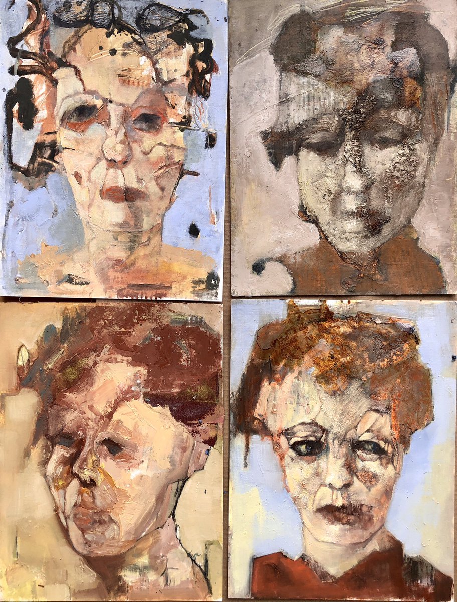 BrenHEAD's tweet photo. New small works added to my website https://t.co/hbF5tvKeIQ #websitedesign #paintings #paintingsforsale #mixedmedia #mixedmediaart #art #contemporaryart #portraits #contemporaryportraiture #smallworks #faces #artistsoninstagram #femaleartists https://t.co/tabF1NrE2Z