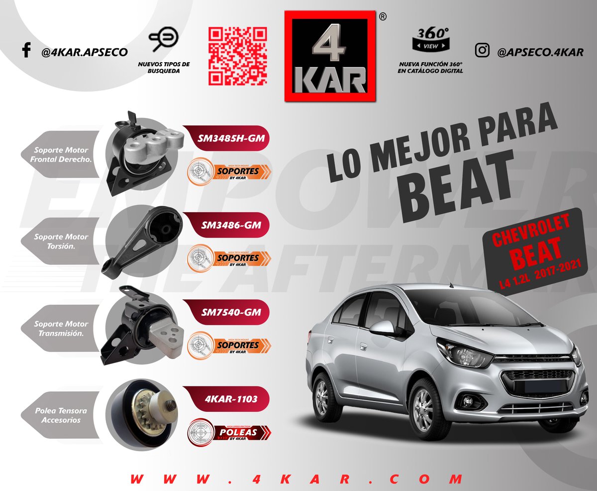 4Kar_Apseco's tweet photo. Acelera tu #Beat y gánale a tu competencia 🔥🔥 Encuentra el repuesto perfecto en https://t.co/UDWuVKRGee 😎 https://t.co/G7DbOVQKVv