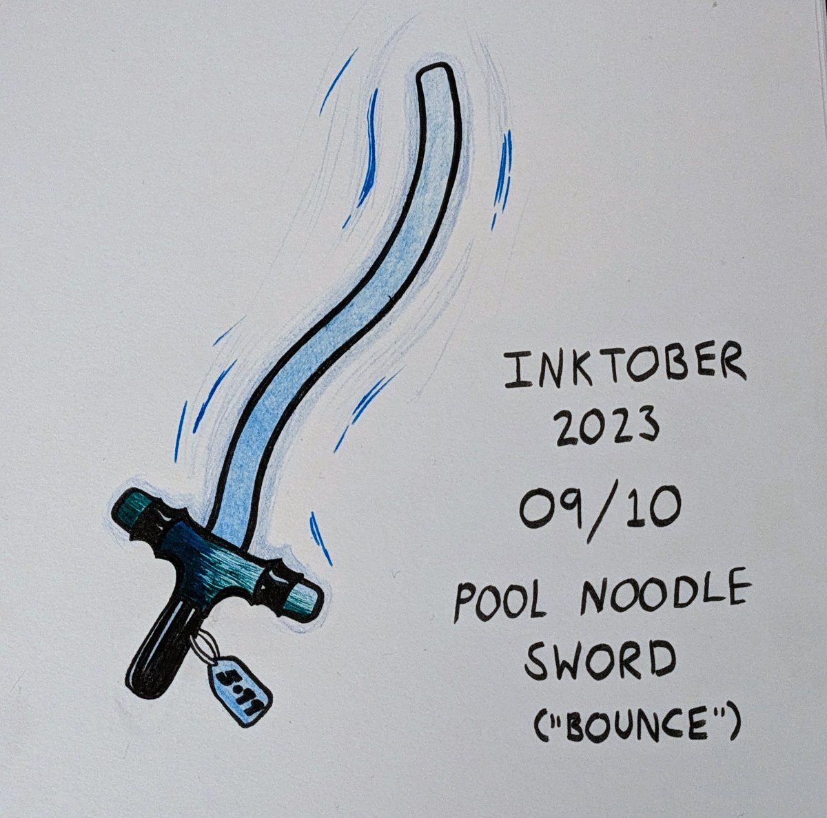 inkymarsh's tweet photo. Day 9 of InkTober: Pool Noodle Sword
Something a bit silly and different.
#inktober #inktober2023 #inkdrawing #weapondesign #weapon #traditionalart #2dartist #beach #pool #poolnoodle #sword #toy https://t.co/Z76ebU4EqI