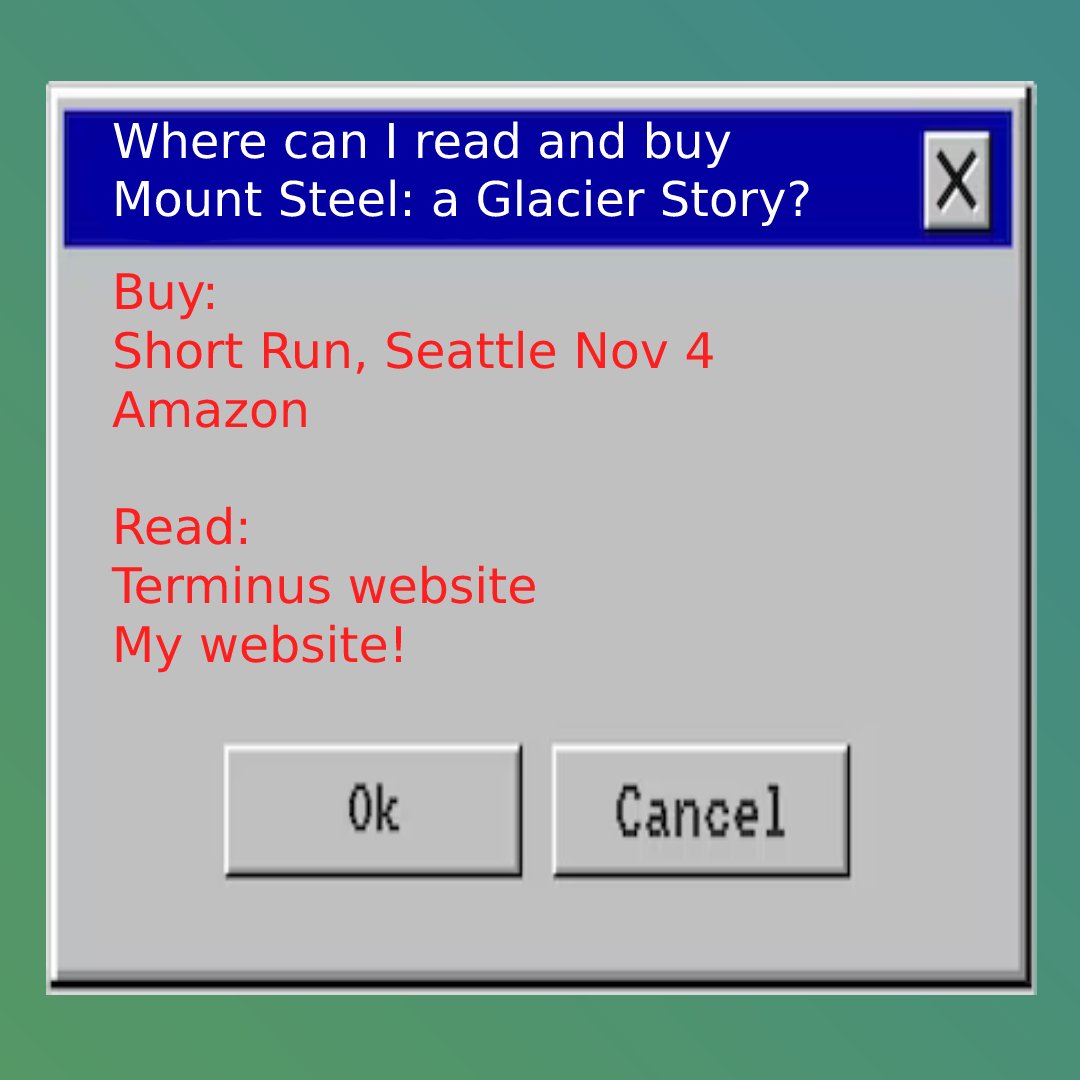 baconbitmadison's tweet photo. wondering where to get your own copy of Mount Steel? 
1. I will be selling copies at Short Run on Nov 4th
2. Copies are always available on Amazon (link in bio)
3. You can read the full comic on the Olympic Terminus page, as well as on my website (link in bio) https://t.co/TxlR1cjq2G