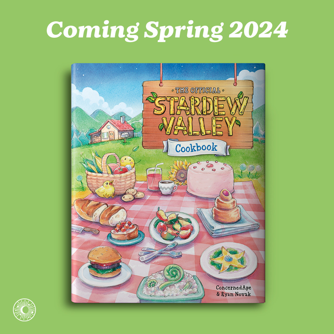 rStardewValley's tweet image. ConcernedApe announced the upcoming Stardew Valley Cookbook! 🧁🍰

It'll be out next spring, and includes 50 recipes from the game... such as pink cake, salad, and the strange bun (!) 

Click here and pre-order the book🍦amzn.to/45oGge3 #Stardew #StardewValley