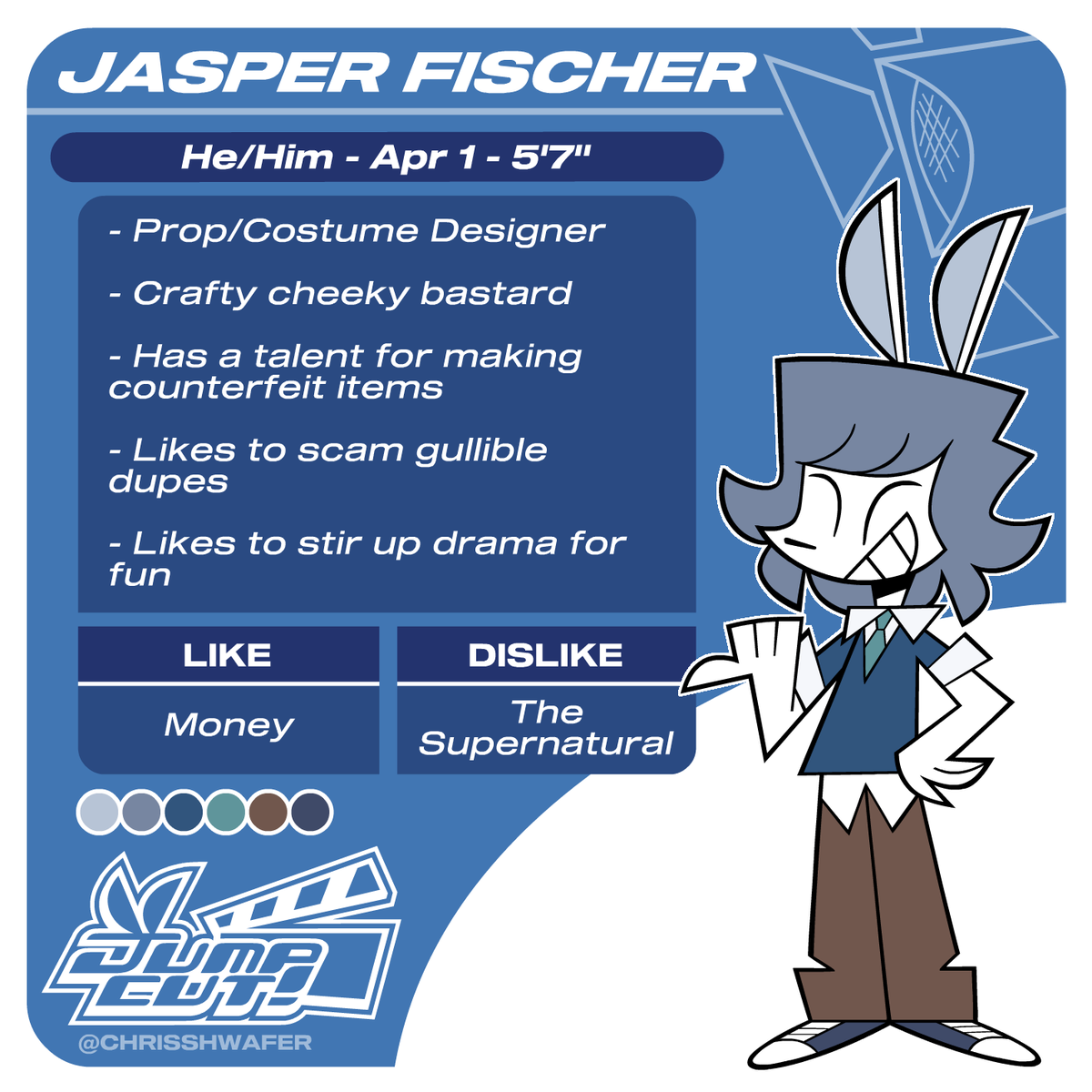 ChrisShwafer's tweet photo. Meet all the Jumpcut! characters 🎬(1/2) https://t.co/Z5fertL17o
