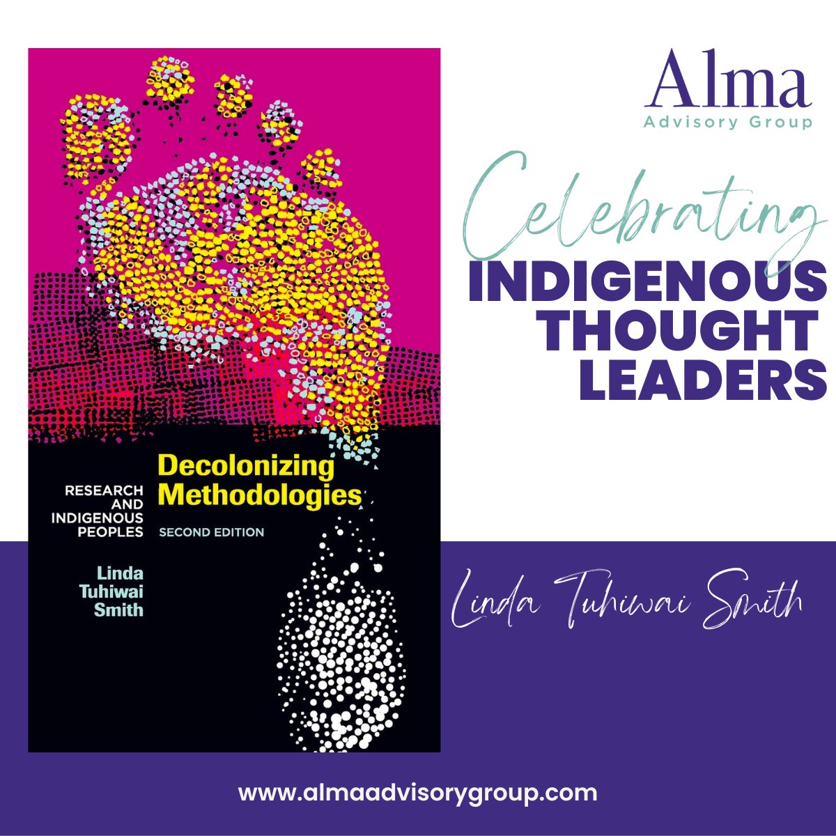 almaadvisory's tweet photo. On Indigenous Peoples' Day, we shine a spotlight on a profoundly insightful book. 'Decolonizing Methodologies' offers a thorough analysis of historical power systems within education. A must-read resource for every equity-minded leader. https://t.co/Lj4jogTrAb