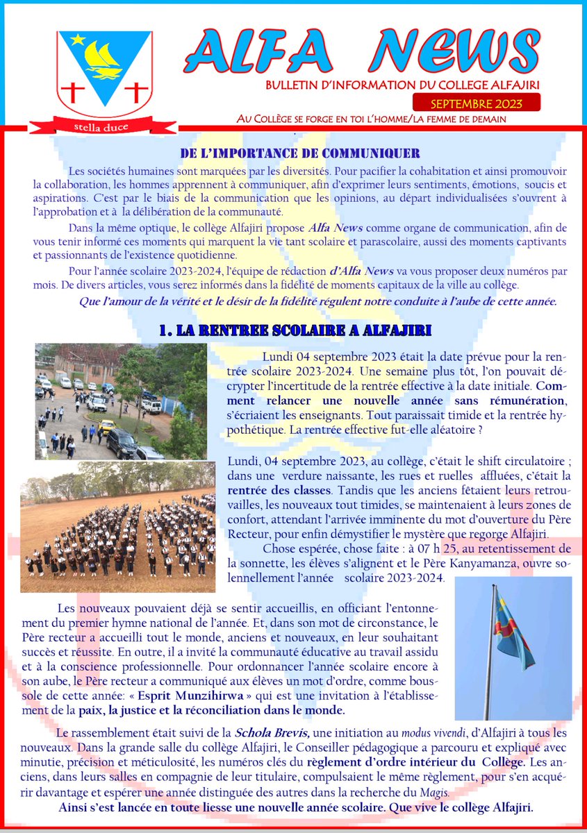 Alfajirischool's tweet photo. Récapitulation du premier mois des cours au Collège Alfajiri. 
Voici les moments marquants de notre vie. https://t.co/Z2S4z9vnLs