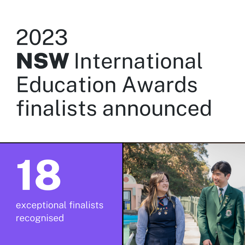StudyNSW's tweet photo. We're excited to announce the 18 finalists for the 2023 NSW International Education Awards. 🏆

Check out the full list of finalists and their important work.  

#StudyNSW #IntlEd #InternationalEducation