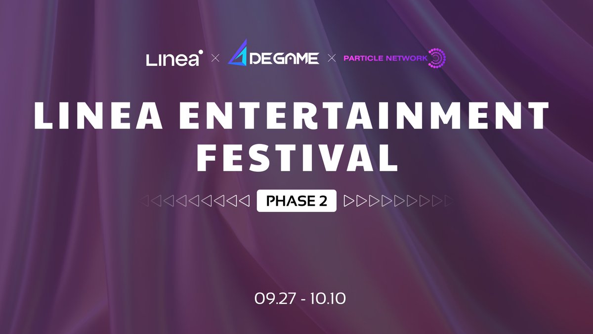 degame_l2y's tweet photo. 🚨 Linea Entertainment Festival Phase 2, hosted by @LineaBuild, @degame_l2y, and @ParticleNtwrk, is wrapping up in just 12 hours! Don't miss out on the final moments of this thrilling Web3 gaming extravaganza and the beginning of the Linea Voyage Journey. Finish strong and grab those rewards! 🎮🌟

Join the excitement now: https://t.co/IUhOzvvZd4

#LineaFestival #Web3Gaming