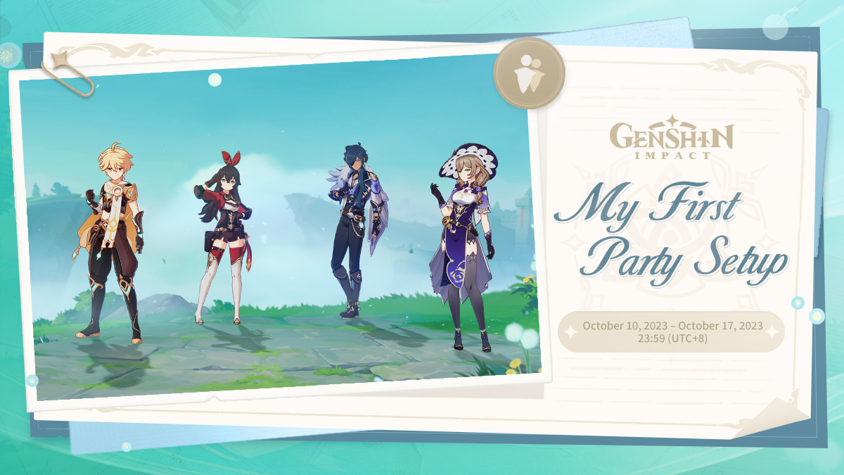 GenshinImpact's tweet image. #GenshinImpact3Years #GenshinImpact
Travelers, do you still remember your first 4-member party in Teyvat?
Share them now!

Recreate your first party setup and snap a screenshot. Tag #MyFirstPartySetup and repost the event post with your screenshot, and don&apos;t forget to include…