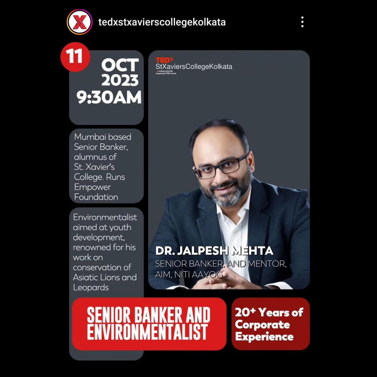 Delighted to deliver my second #TED Talk - this time in Kolkata. Oct 11, 2023 at #TEDxStXaviersCollegeKolkata
Look forward to engage and impact the young and dynamic minds!

#TEDTalk #TEDx #DrJalpeshMehta 

Earlier TEDTalk : The Art of Slow living
youtu.be/yRQACFk2Vo8