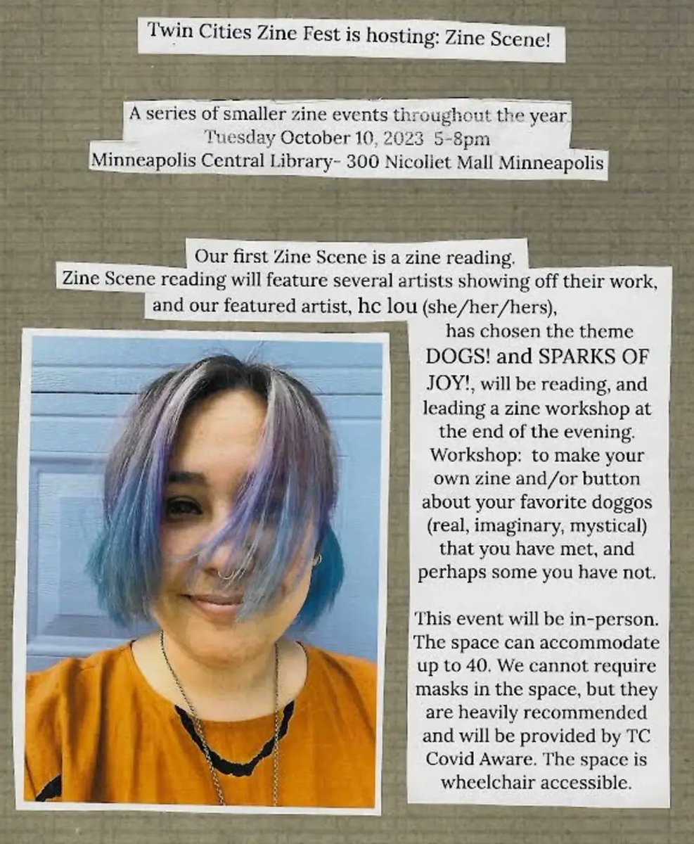 Tuesday at 5:00! I'm reading. Central Library.