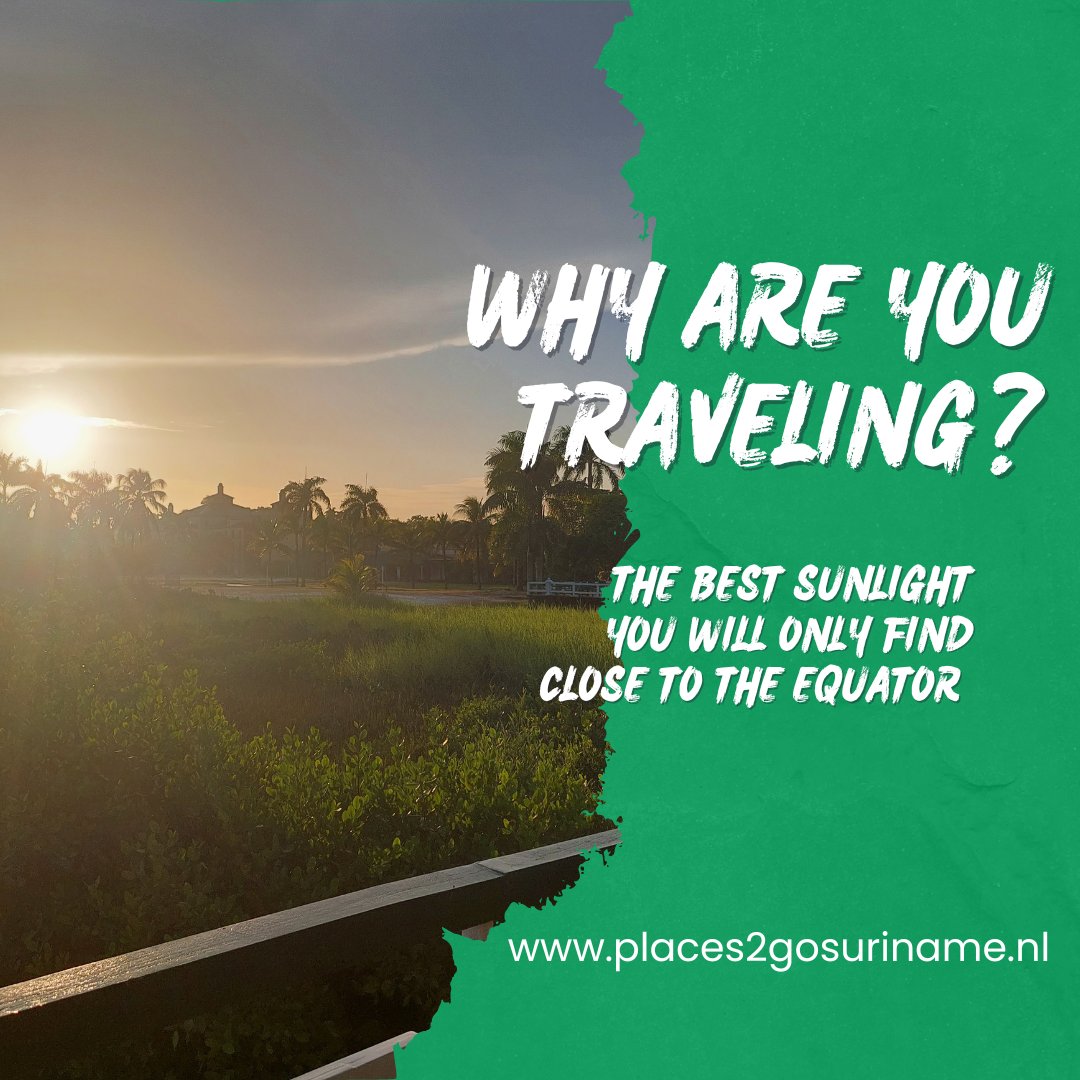 The #best #sunlight you will only find close to the #equator.
-
#Places2Go #Suriname,  A #Mindblowing #Adventure!
-
#allesurinametours #places2gosuriname #beautifulday #beautifultravel #beautifulsunset #amazingview #amazingsunset #sunnyday #beautifulsunnyday #beautifulsunsets #be