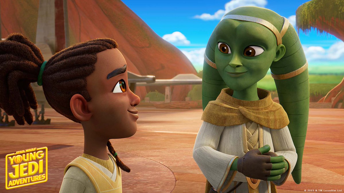starwars's tweet photo. New adventures &amp; friends coming soon! 

Episodes of Star Wars: Young Jedi Adventures available on Disney+ and Disney Junior. https://t.co/GiSUmp9FMt