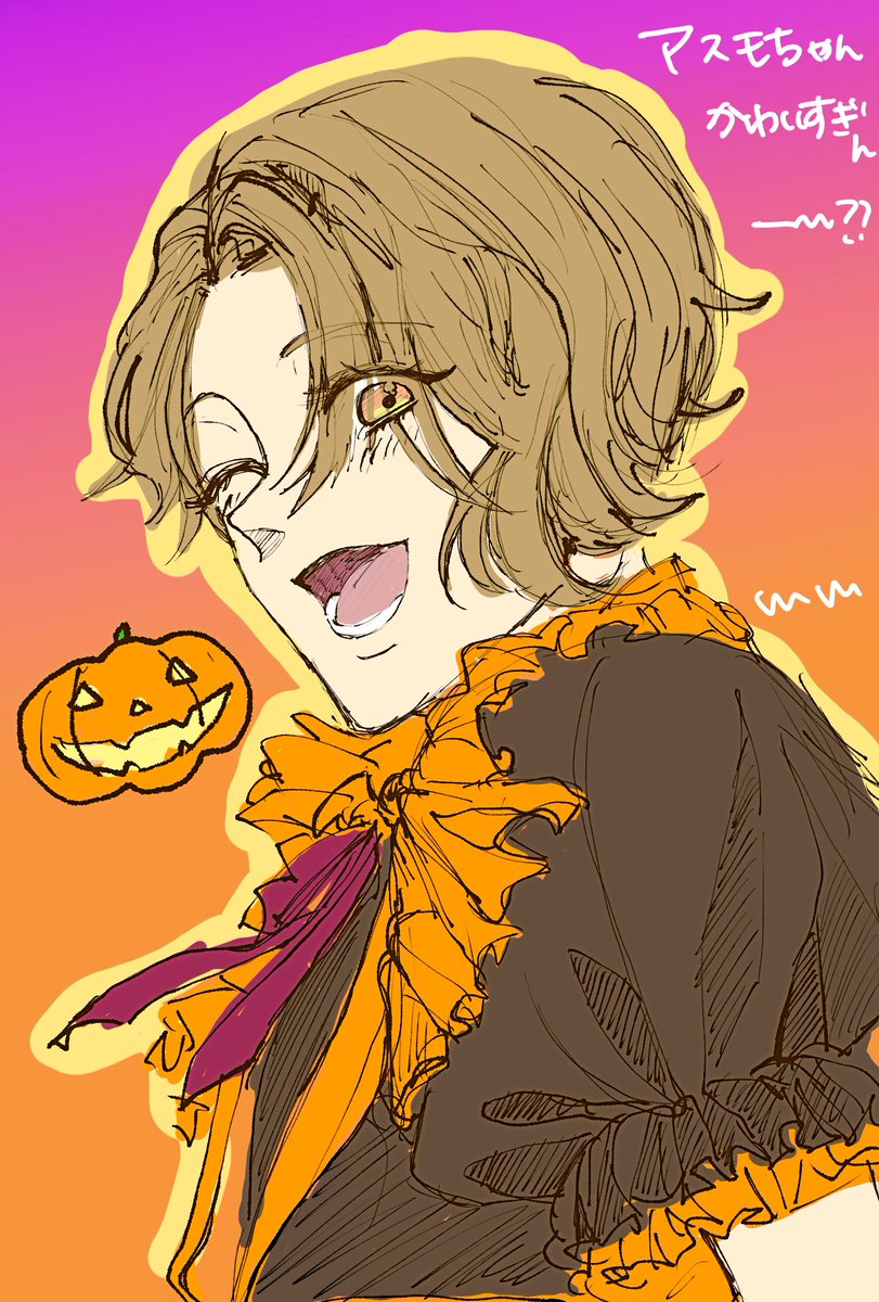 gohangaumeee's tweet photo. ハロウィンのアスモちゃんがあんまりにかわいかったので、急いで描きましたわね！！！！（30分くらい）
えーーめっちゃかわいいーーすきーーー

#obeymefanart
#obeymeasmodeus https://t.co/05uO3fDiGS
