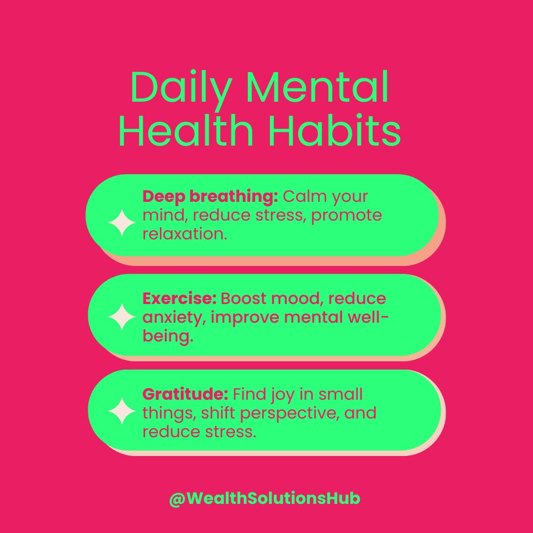 KWealthSavvy's tweet photo. Elevate your well-being with these simple yet powerful practices. By embracing these habits, you're enhancing your life and paving the way for improved personal finance Start embracing the goodness of life today!

#WellnessJourney #MentalHealth #GoodHabits #FinancialFreedom https://t.co/HFktB6K2Yy