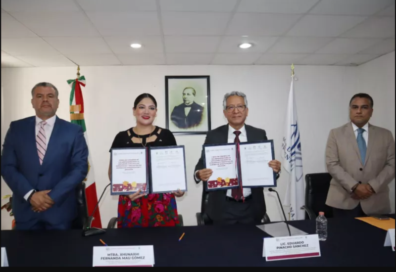 nvinoticiasoax's tweet photo. #Justicia | El #PJEO y el #Cocitei firmaron convenio de colaboración para la Ejecución Conjunta de Estrategias y Proyectos en materia de Investigación y Difusión a fin de enfrentar los retos de la investigación del conocimiento en el área jurídica. https://t.co/hqY5e8wj3K https://t.co/PS4egToxeH