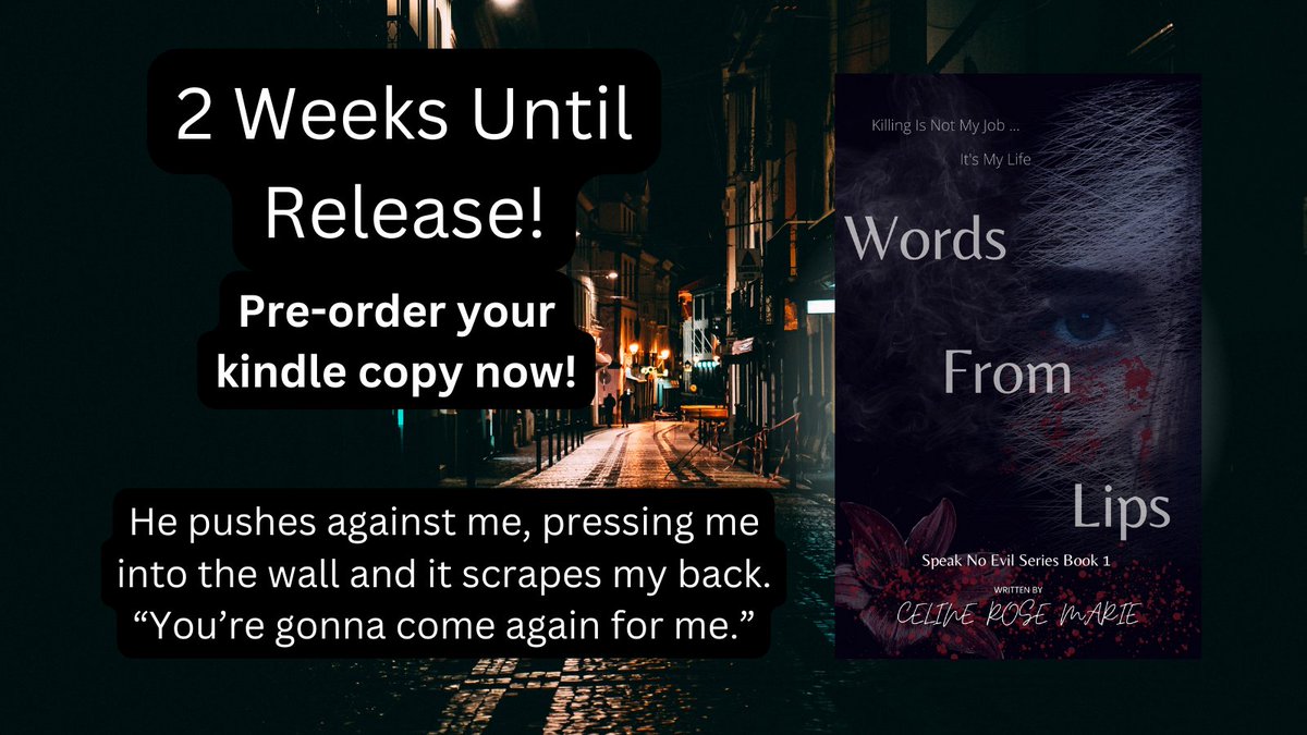 CelineRoseMari1's tweet image. 2 weeks guys! My book is officially dropping in 2 weeks!
You can pre-order your copy now. This novel is my debut as an indie author.
Pick up this book if you like your dystopian thrillers with spice.
#thriller #indiebooks #indieauthor #spicybooks #killers #thrilleraddict