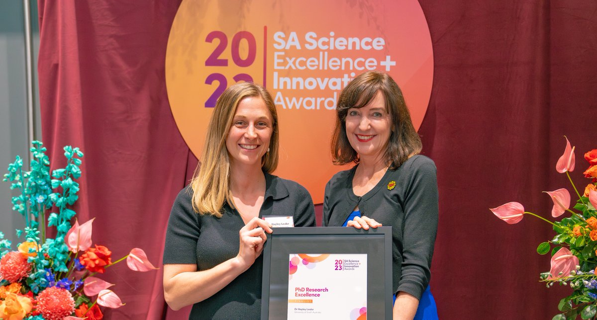 Grateful to have been selected as a finalist for the 2023 South Australian Science Excellence and Innovation Awards in the category of PhD Research Excellence! #SAScienceAwards @sachiefsci