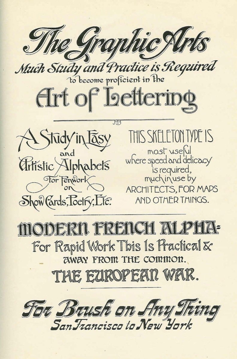 EvaSilvertant's tweet image. Such a fascinating ‘g’, with its joint going through its counter, and the loop ending with a horizontal terminal that cuts into its open counter space.

From ‘Art Alphabets and Lettering’ (Bergling, 1914).