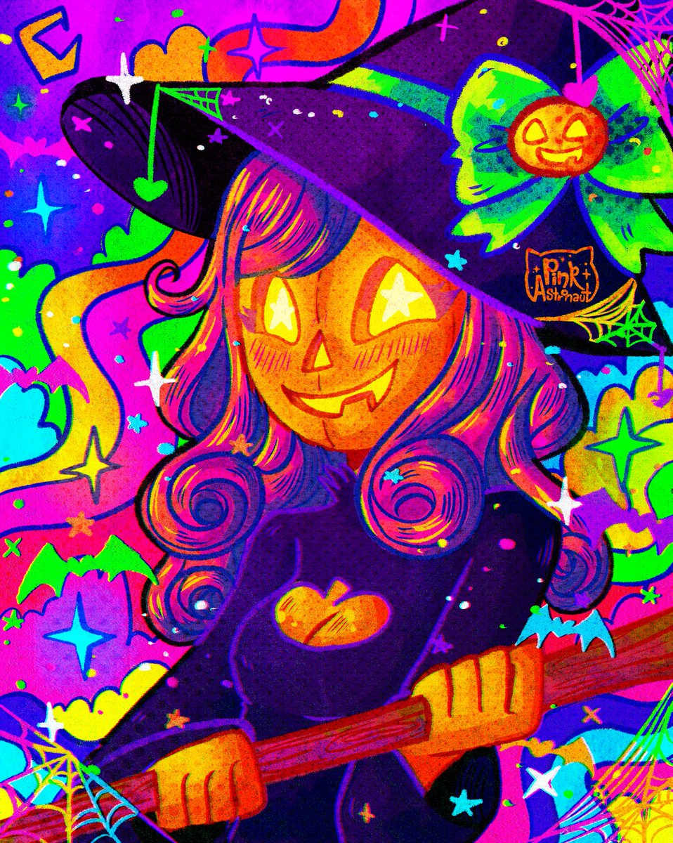 pinkastronauth's tweet photo. 🌈🎃 Pumpkin Girl 🎃🌈
Lisa Frank inspiration
#digitalart #lisafrank https://t.co/Mnwx76doG4