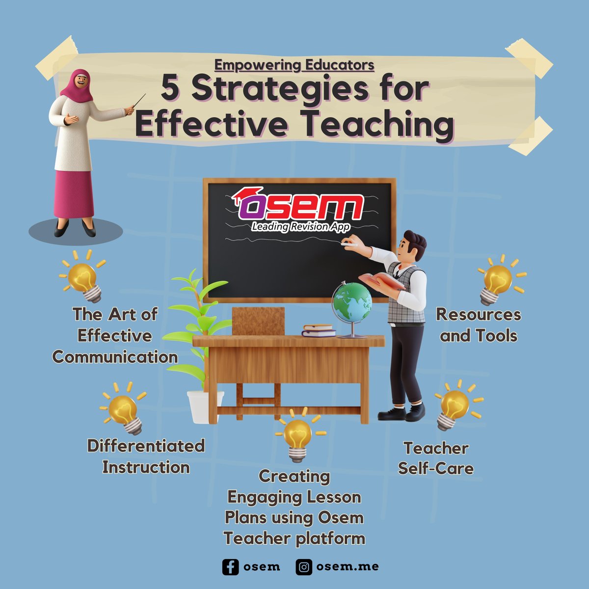 osem_app's tweet image. Teaching is a noble profession that plays a pivotal role in shaping the future of our society. 

As educators, you hold the key to unlocking the potential within each student, and your impact can be profound and lasting.

All the best Osem Teachers!

#Osem #OsemRevisionApp