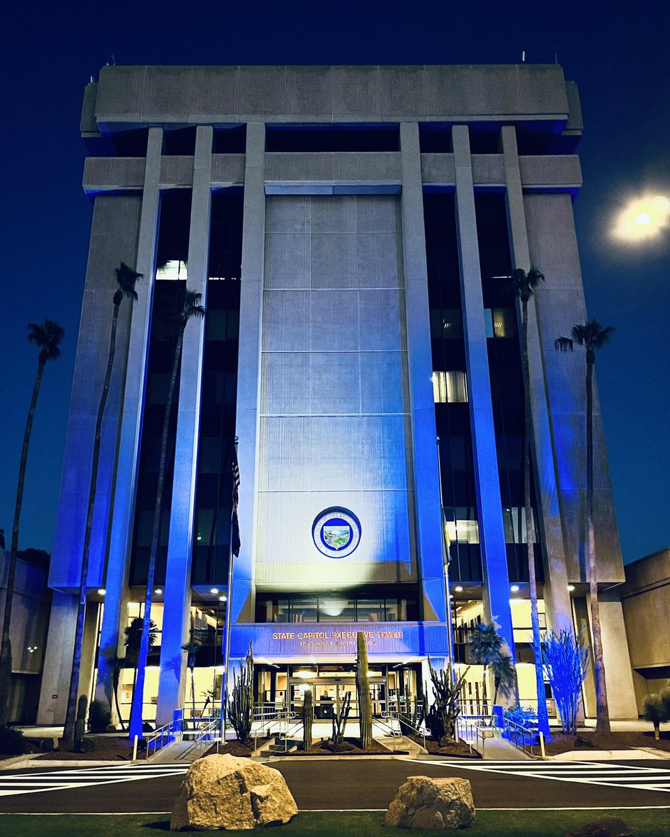 To the people of Israel: Arizona stands with you. Tonight, the Executive Tower is blue in solidarity. 🇮🇱 Am Yisrael Chai.