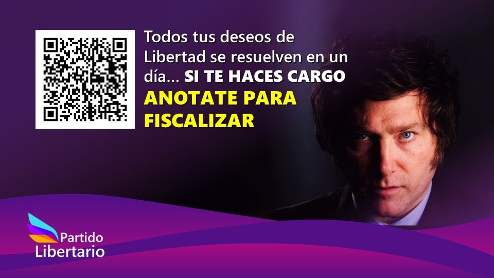 Si vivís en PBA Anotate para fiscalizar en este link: lc.cx/yBuwR1 #Milei2023 #MileiPresidenteEnPrimeraVuelta #LibertariosBsAs