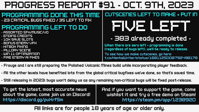 Bi-Weekly Progress Report #91 for Future Fragments!   More for this update is on Discord, at; https://t<a href="/tag/animeexpo"class="tags"><span>#animeexpo</span></a><a href="/tag/denpasoft"class="tags"><span>#denpasoft</span></a><a href="/tag/animeexpoartistalley"class="tags"><span>#animeexpoartistalley</span></a>
