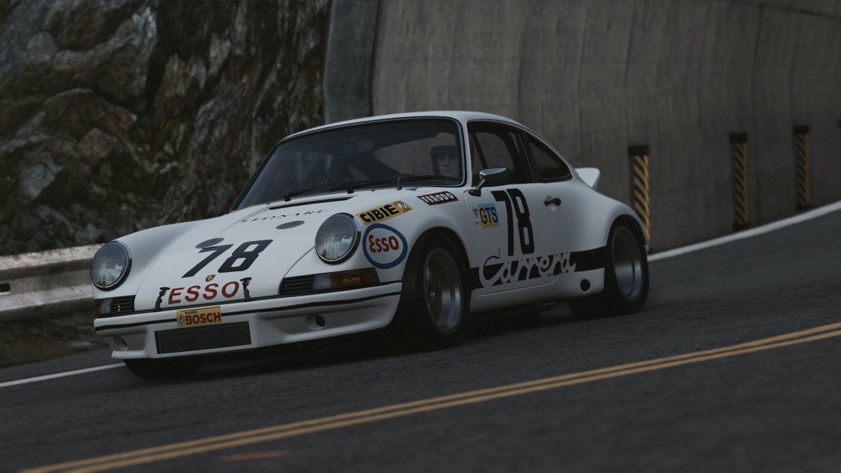 Shiroi_Jenkins's tweet image. #Cartober, but virtual photography 
Day 7: An iconic sports car, the 1973 Porsche 911  Carrera RSR carves up the California coast. #ProjectCars2 #VGPUnite