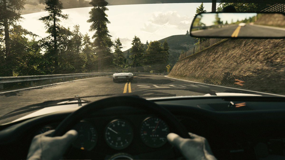 Shiroi_Jenkins's tweet image. #Cartober, but virtual photography 
Day 7: An iconic sports car, the 1973 Porsche 911  Carrera RSR carves up the California coast. #ProjectCars2 #VGPUnite