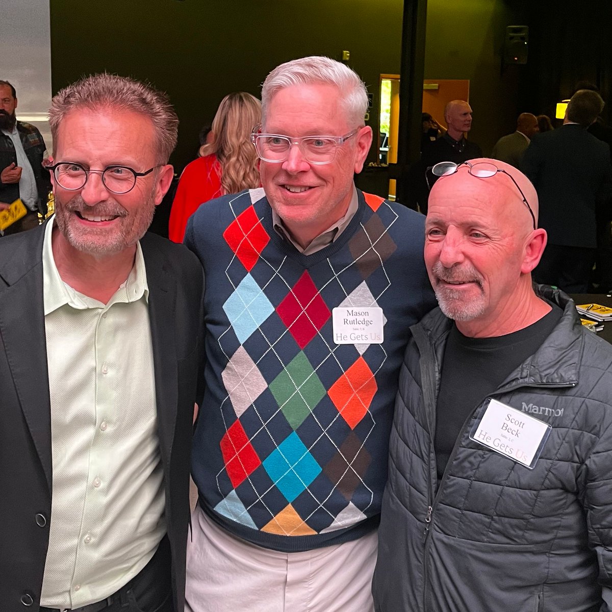 Collaboration. Dreaming together with Mart Green and Scott Tango about He Gets Us and our communities. Thankful for these partners.