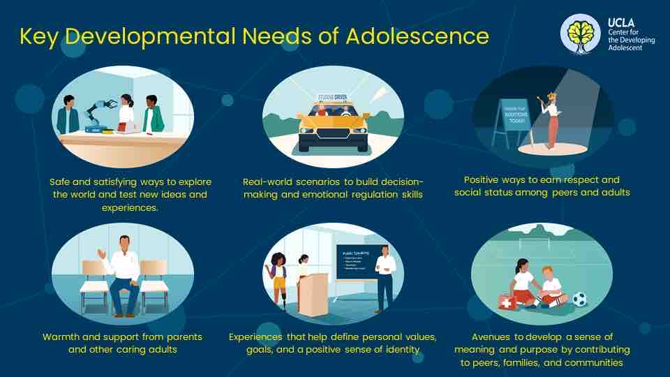 When policies and programs that engage #youth meet the key developmental needs of #adolescence, we can support positive development and reduce the impact of earlier adversity. 

Learn more about these key developmental needs on our website: developingadolescent.semel.ucla.edu/core-science-o…