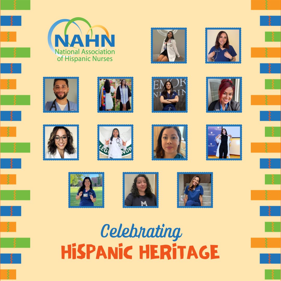 nahnnursing's tweet photo. Thank you for joining us to celebrate future nursing leaders for #HispanicHeritageMonth!
Join NAHN to support and promote Hispanic nurses year-round through programs, conferences, scholarships, awards, and more.
https://t.co/gce6bWsD6t
#nahn #nahnnursing #hispanicnurses https://t.co/bBM185yTii