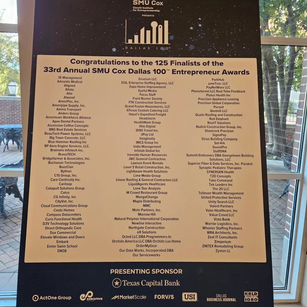 ProfSmak's tweet image. Announcing the 125 FINALISTS of the 2023 @SMUCox @smudallas100 #entrepreneur awards!

C u at the gala on 11/2 go to dallas100.com to reserve your tickets.

#dallas100