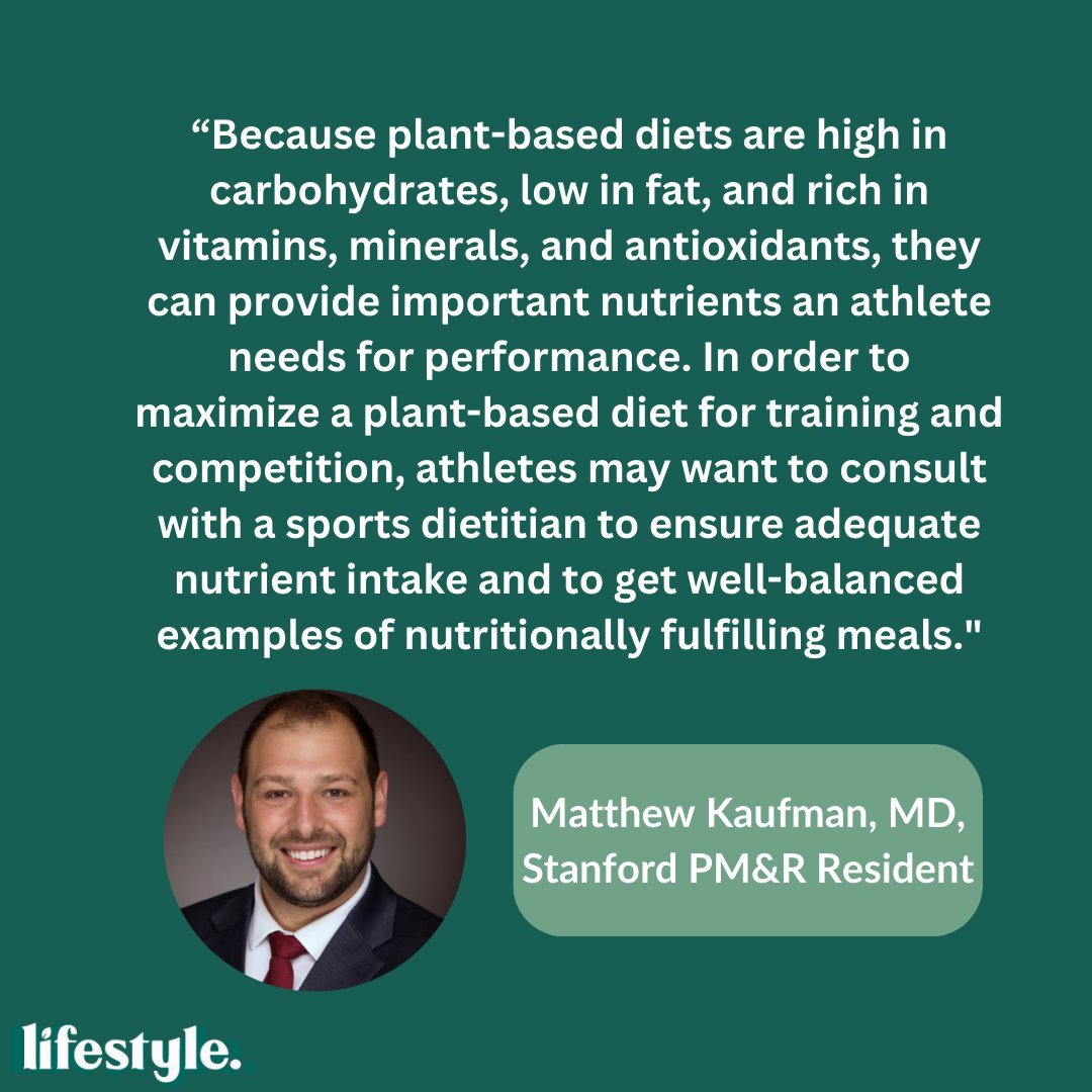 Athletes following a plant-based diet perform just as well in terms of endurance and strength as their omnivorous counterparts. 

Read more about diets for athletic performance on our website: longevity.stanford.edu/lifestyle/2023…