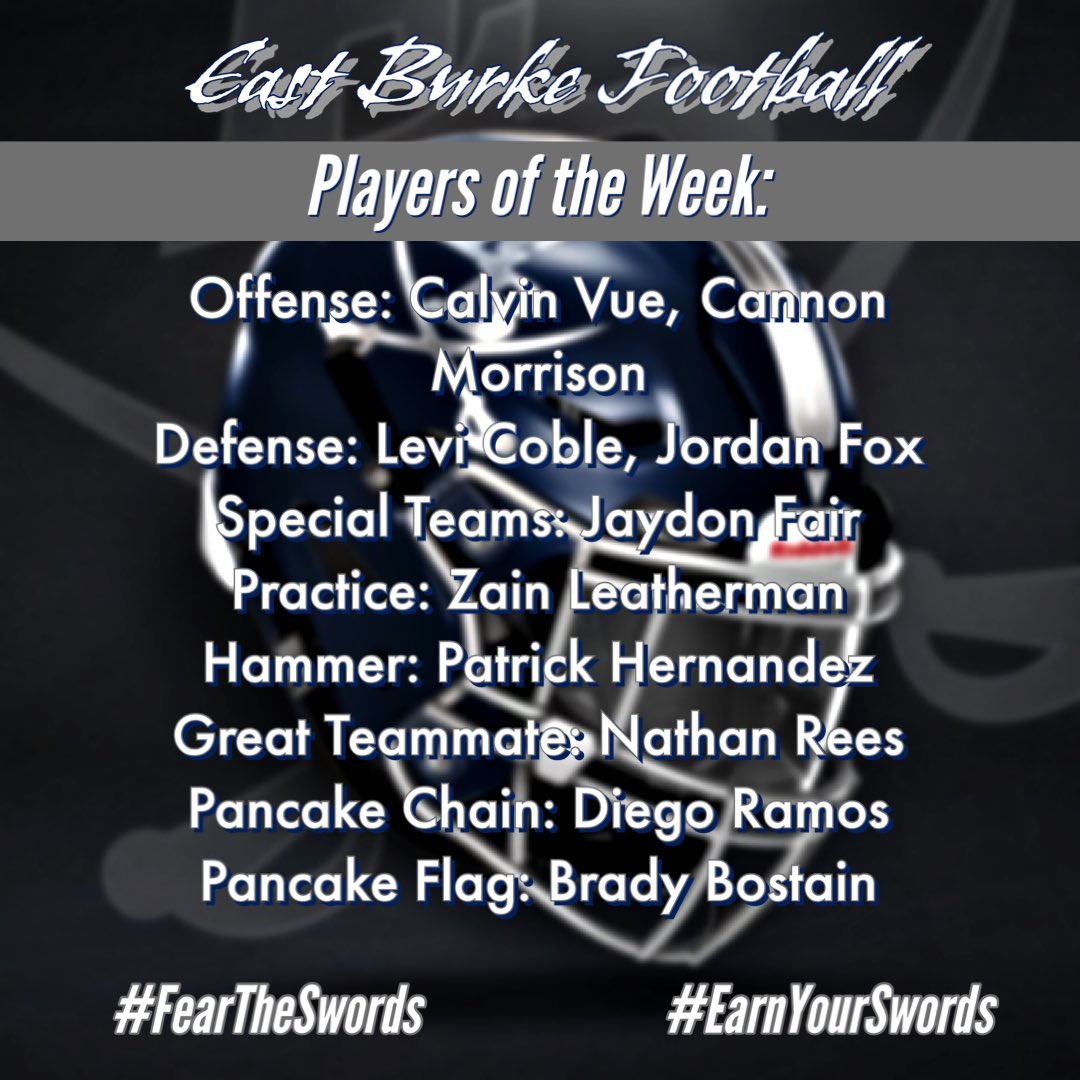 EastBurkeFB's tweet photo. This weeks Players of the Week: https://t.co/fc0R8uXzfq