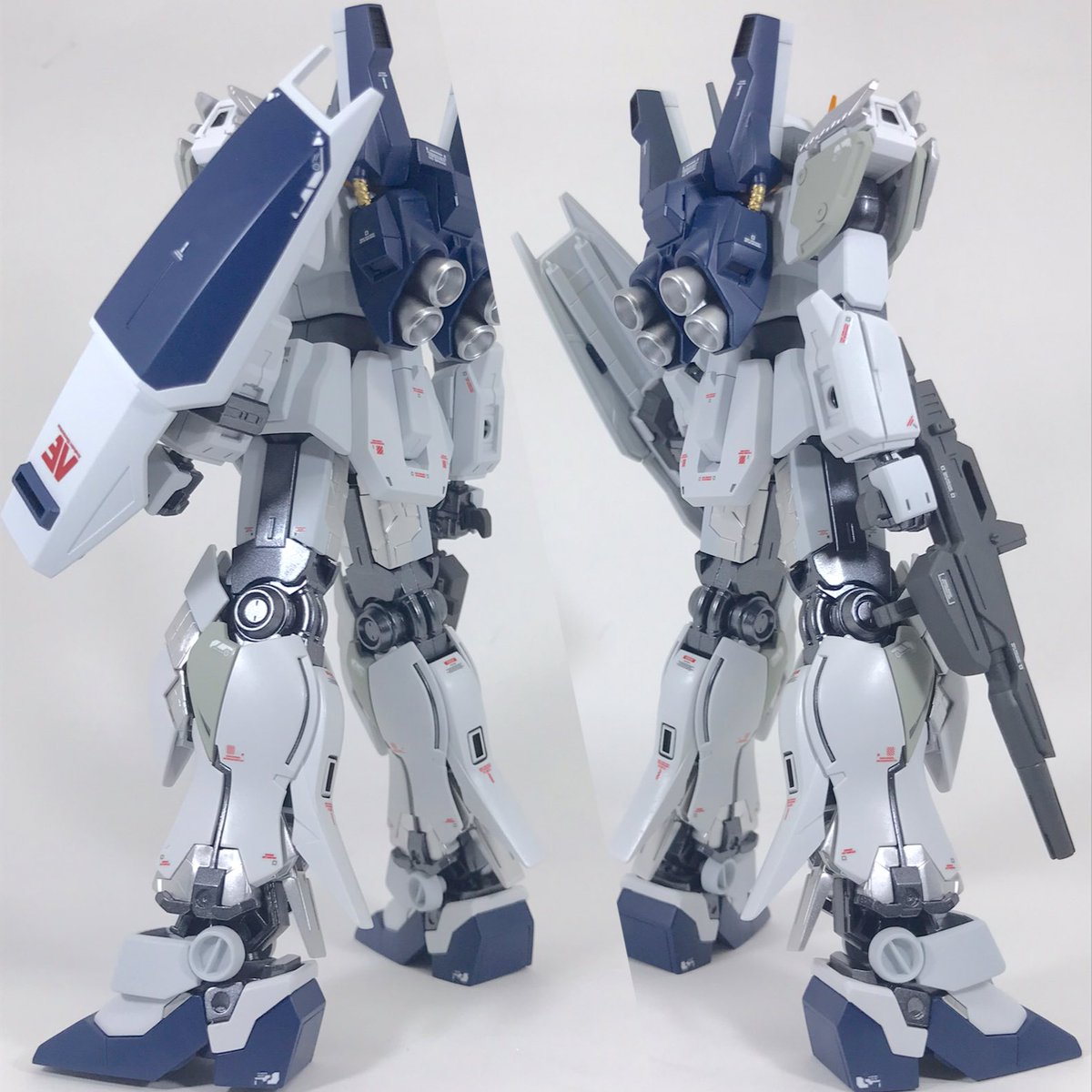 KOSSER8's tweet photo. サイコフレーム搭載型ガンダムマークⅡを作ってみました。ホワイトを基調としたカラーリングにしてみました。GUNSTAさんにも投稿してます。＃ガンダムマーク2 #GUNSTA https://t.co/V2MNXHIiXx