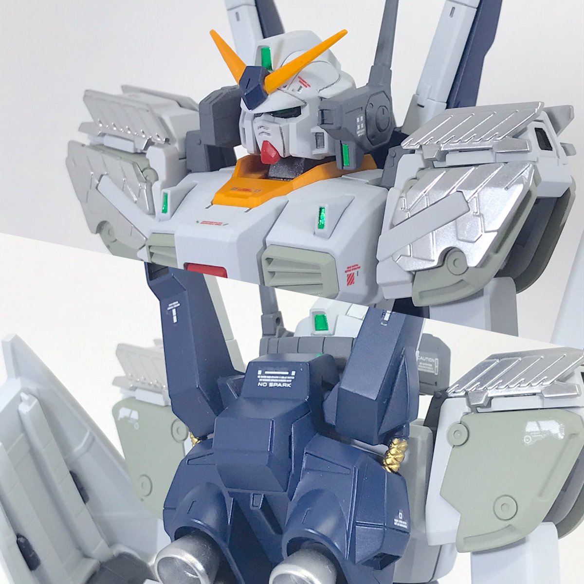 KOSSER8's tweet photo. サイコフレーム搭載型ガンダムマークⅡを作ってみました。ホワイトを基調としたカラーリングにしてみました。GUNSTAさんにも投稿してます。＃ガンダムマーク2 #GUNSTA https://t.co/V2MNXHIiXx
