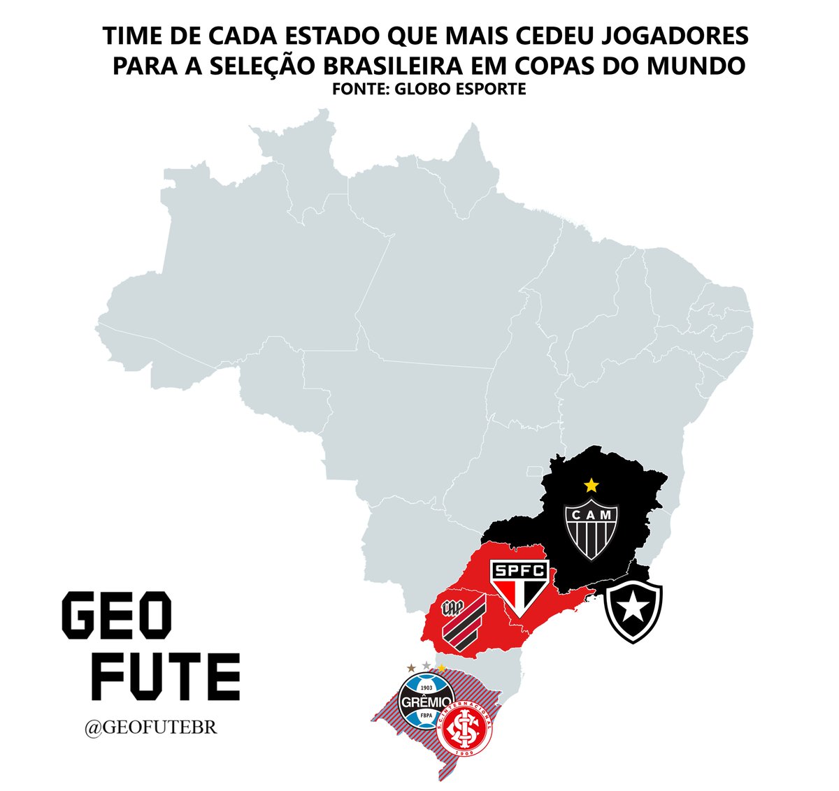 GeoFute 🇧🇷🗺️ on X: Melhor time feminino de cada estado: Fonte: Ranking  CBF  / X