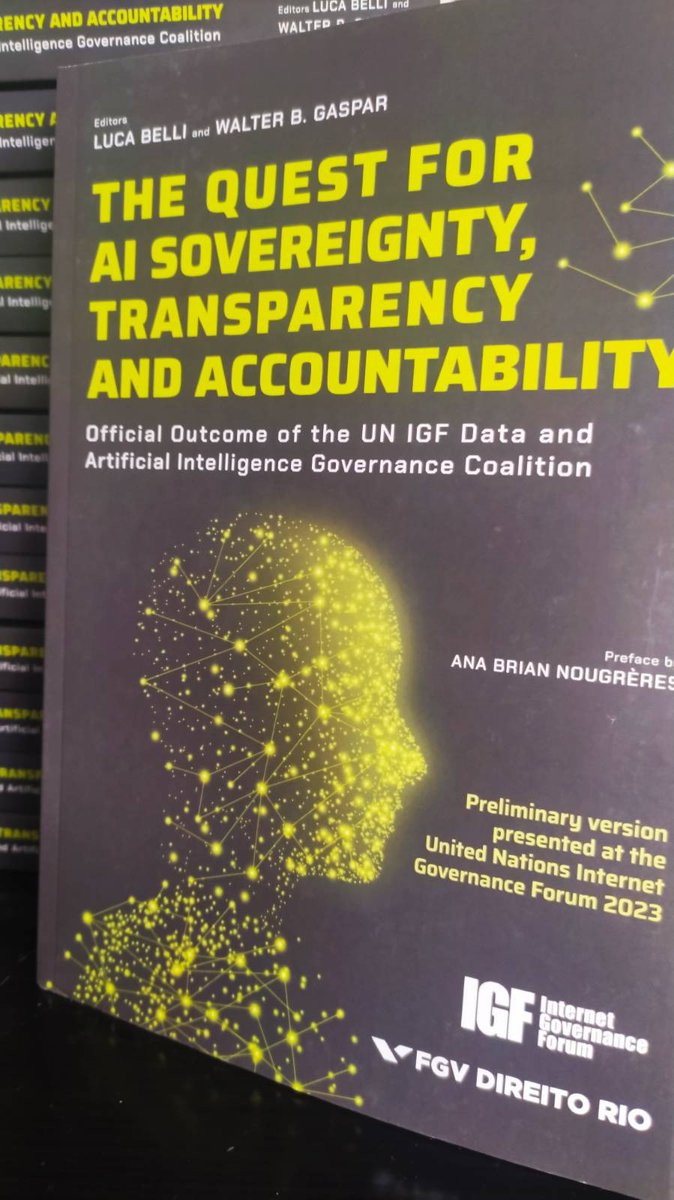 Today at the #IGF2023, we are going to launch the preliminary version of this new collective work on #AI Sovereignty, Transparency and Accountability, with 22 contributions organised by the @Intgovforum Coalition on Data and AI Governance 👉 intgovforum.org/en/content/igf…