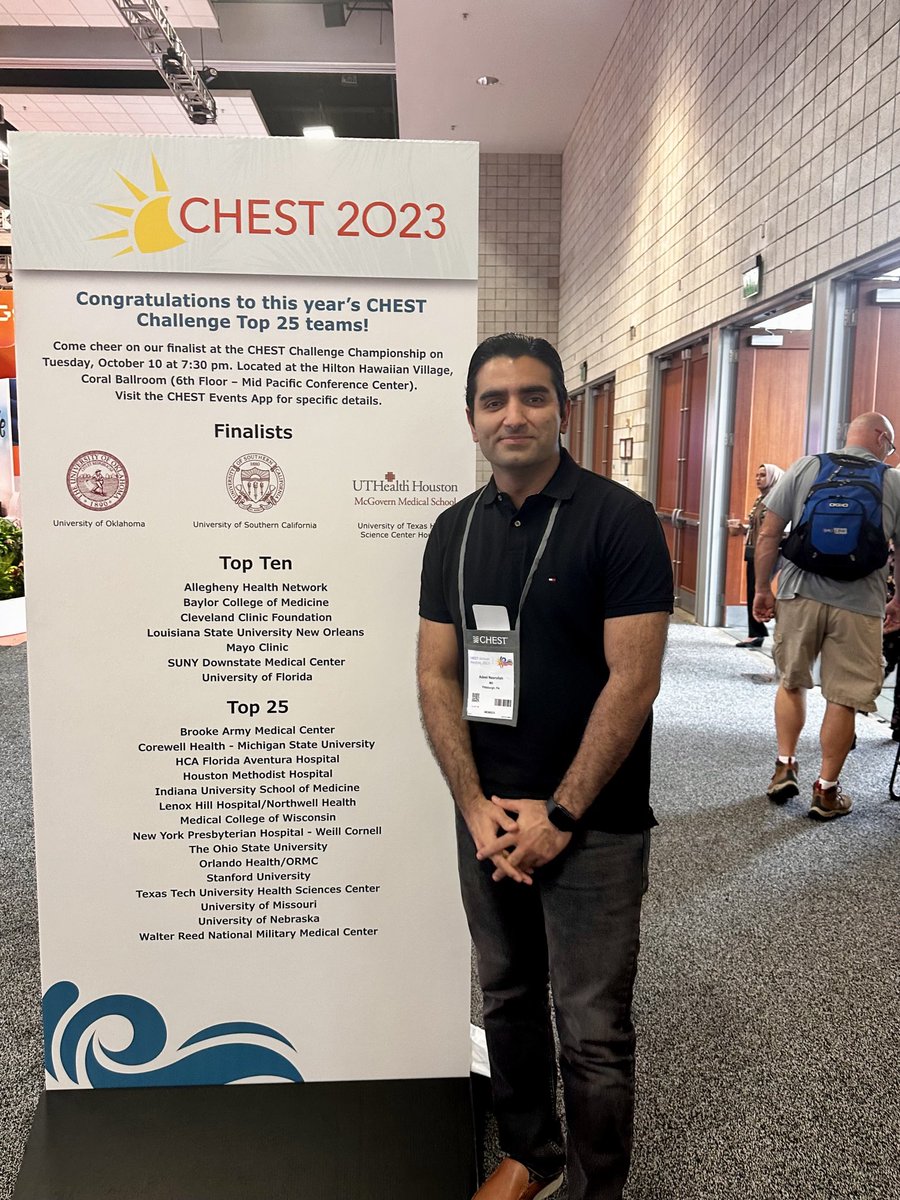 adeel_nasrullah's tweet photo. For the second consecutive year, ⁦@ahnpccm⁩ stood fourth overall nationally in CHEST challenge. Very proud and thankful to be here and share this platform. ⁦@AHNtoday⁩ #CHEST2023 #CHESTCHALLENGE https://t.co/SUQbqTmRsx
