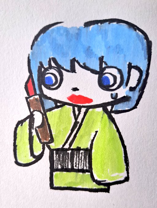 最近口がびるが乾燥してきてリップぬろう、、あっこれ…口紅だった汗  #イラスト