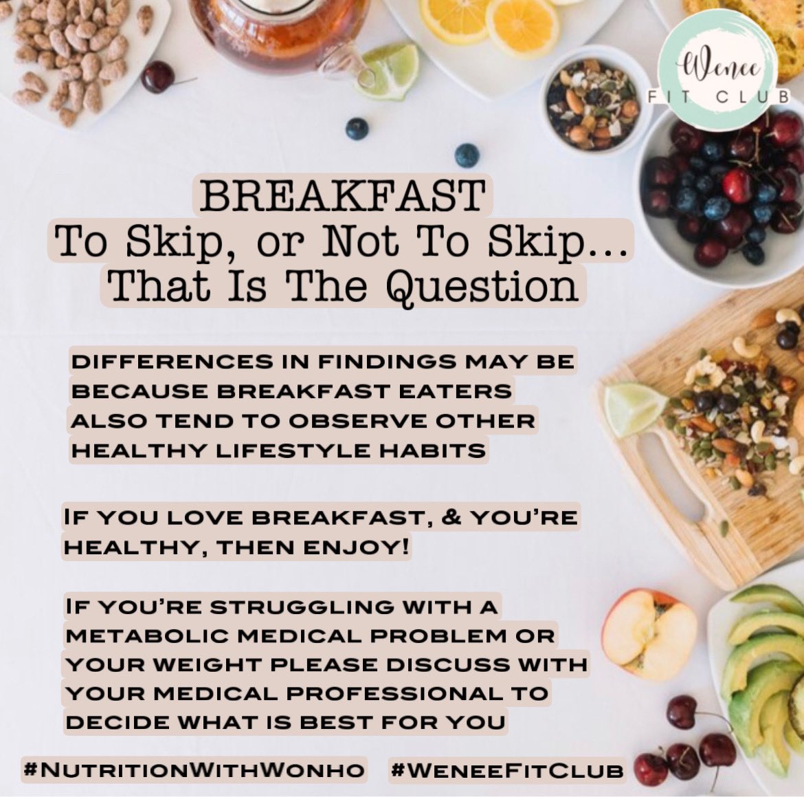 WeneeFitClub's tweet photo. #TargetedTuesday 
Are you a Breakfast Eater or a Breakfast Skipper? 

No matter when you eat your first meal, make it healthy fuel for your body! 

What are your go-to first meals?  

#NutritionWithWonho #WeneeFitClub #WONHO #WENEE @official__wonho @official_WH_jp @WeneeFitClub https://t.co/hYKJGecret