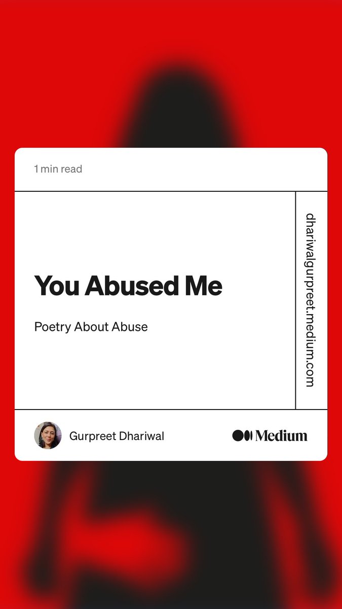 “…Because I didn’t follow your commands. 
You abused me.” by ⁦⁦<a href="/authorgurpreetd/">Gurpreet Dhariwal</a>⁩
medium.com/fighting-again…